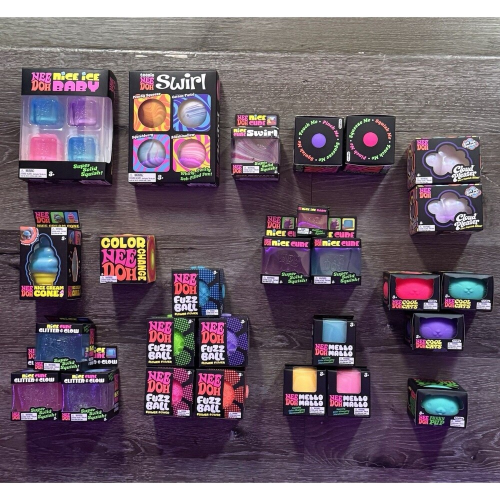 Brand New Needoh Lot Bundle squishy 27 Items Rare Authentic Cloud Pleaser